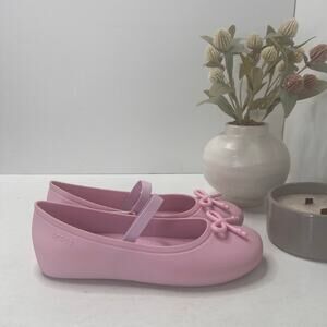 New Crocs Brooklyn Bow Mary Jane Flats Ballerina Pink Girls 6 NWOB